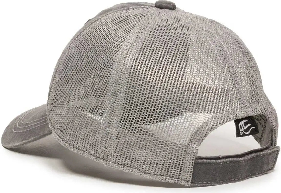 Oc Sports Hpd-610m Adjustable Mesh Back Cap - Charcoal Light Grey - Dark Gray / 6 7/8’’ - 7 1/2’’