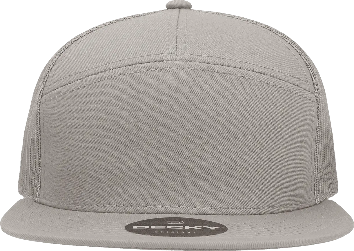 Decky 1133 7 Panel Trucker Cap - Gray - one Size Fits Most