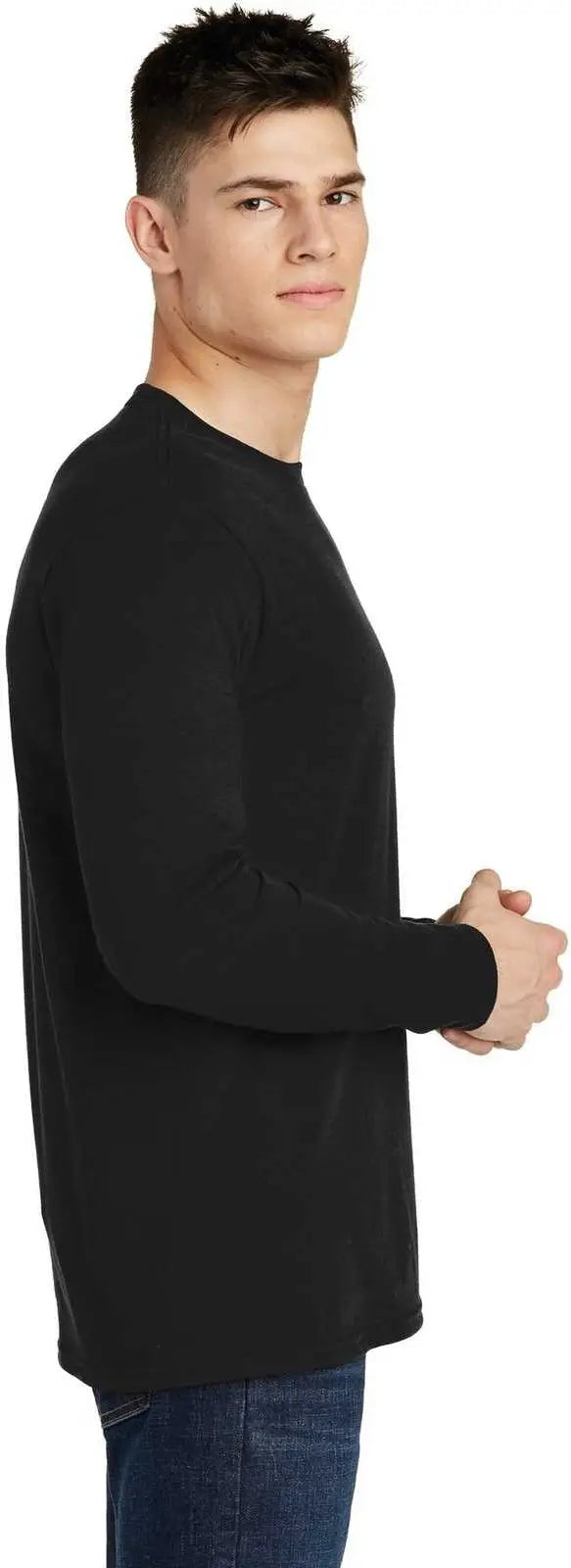 District Dt6200 Very Important Tee Long Sleeve - Black