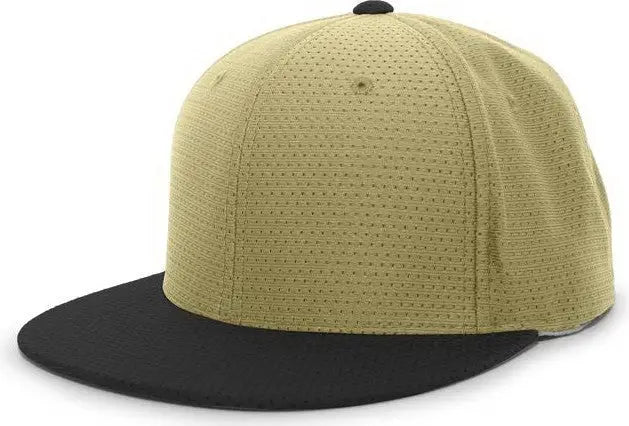 Pacific Headwear Es818 Air Jersey Performance Flexfit Cap - Vegas Gold Black - 6 3/8’’ - 7/8’’