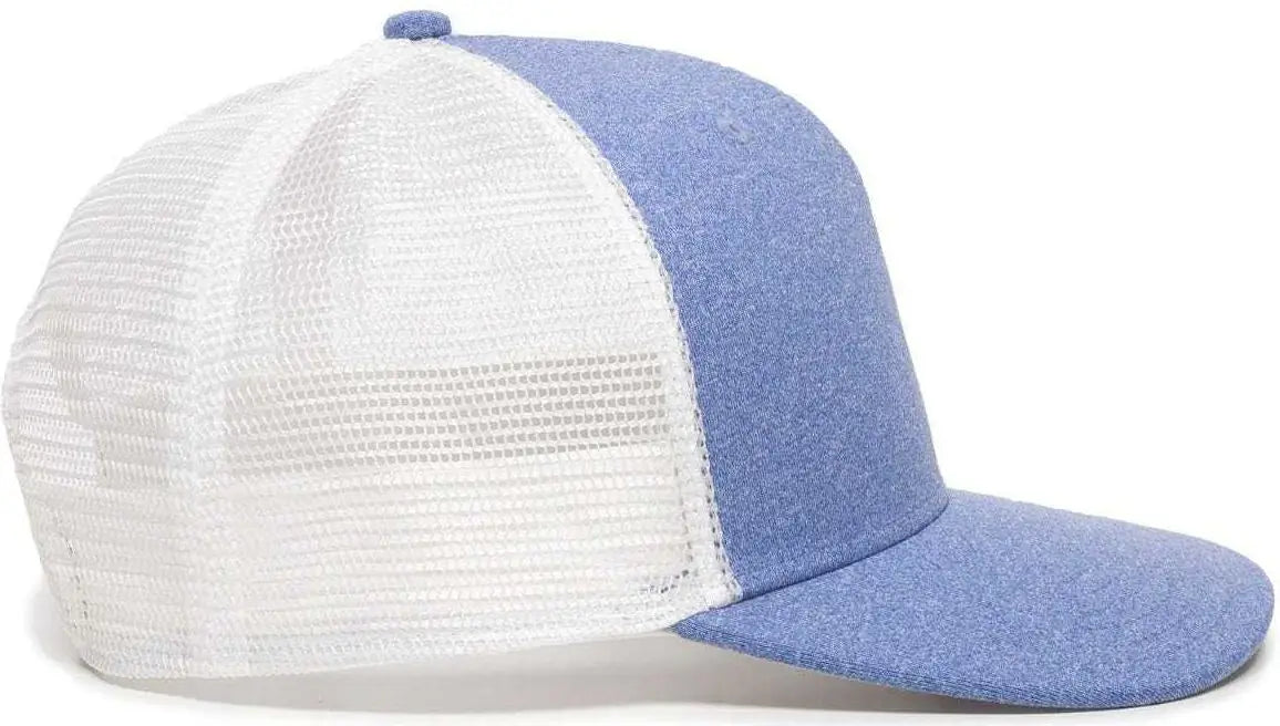 Oc Sports Rgr-100m Adjustable Mesh Back Cap - Heathered Blue White - 6 7/8’’ - 7 1/2’’