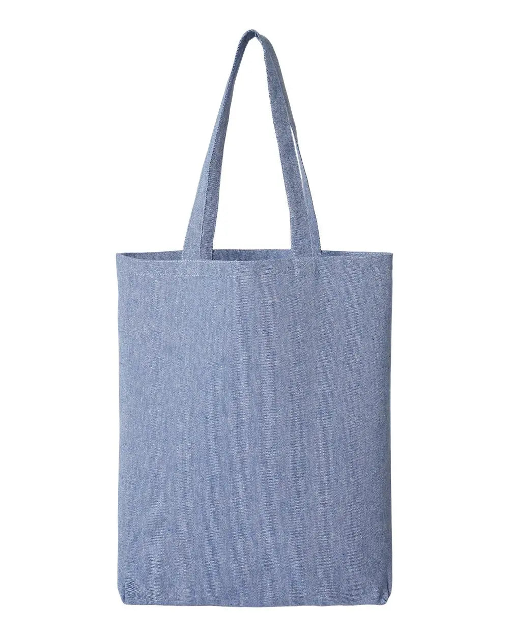 Oad Oad106r Midweight Recycled Gusseted Tote - 106r - Heather Medium Blue - one Size Fits Most