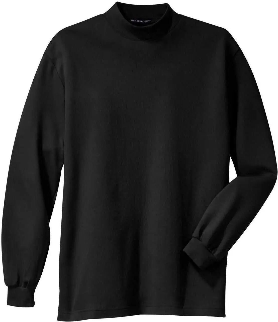 Port Authority K321 Interlock Knit Mock Turtleneck - Black