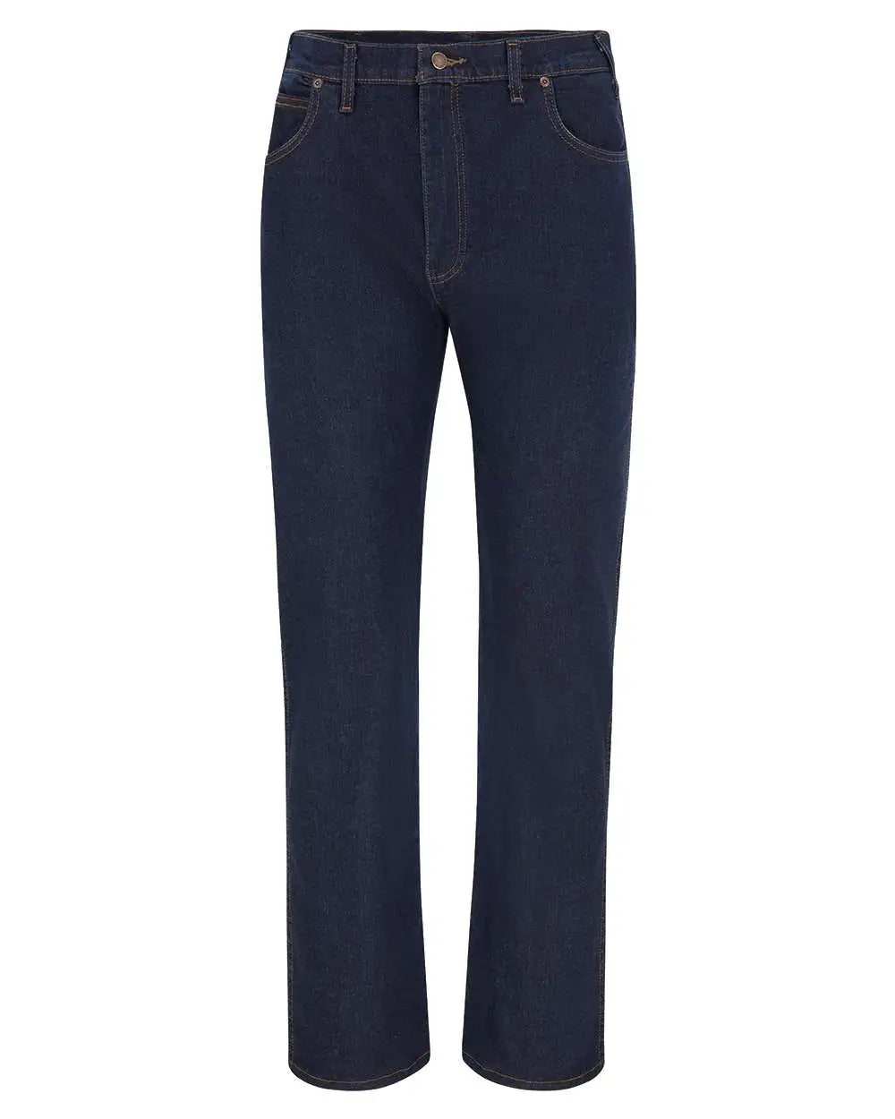 Dickies Ld21odd Industrial 5-pocket Flex Jeans - Odd Sizes - Rinsed Indigo Blue - 39 Unhemmed - Navy / 31w