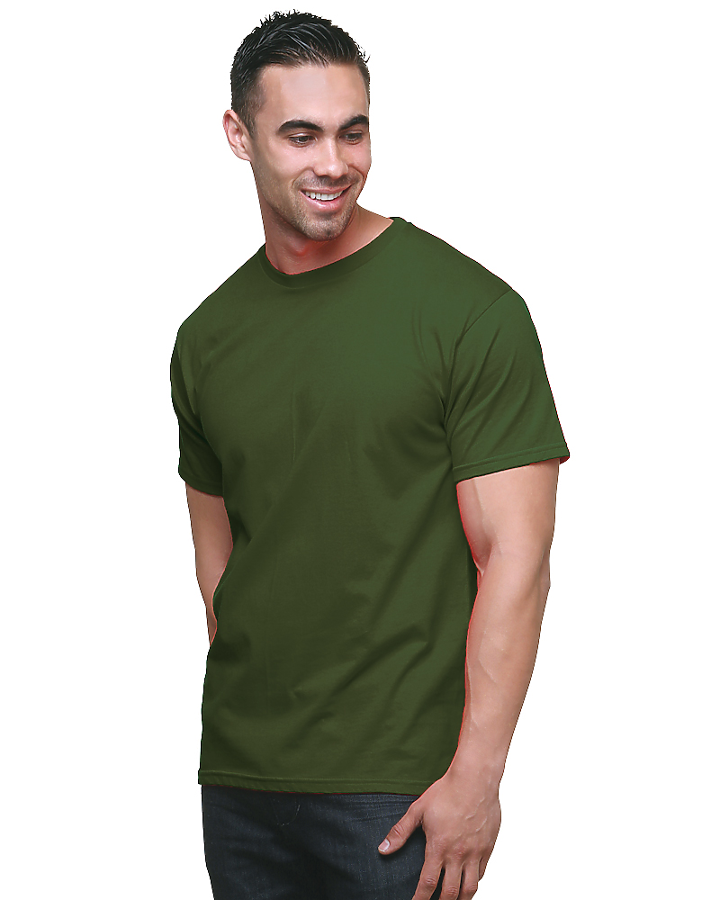 Bayside 5000BAY USA-Made Fine Jersey T-Shirt - 5000 - Military Green