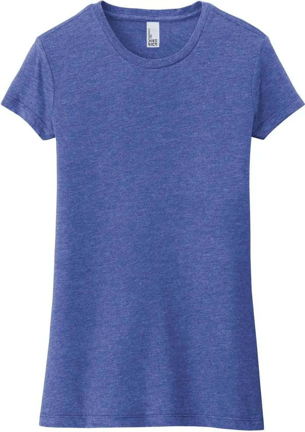 District Dt155 Women’s Fitted Perfect Tri Tee - Royal Frost