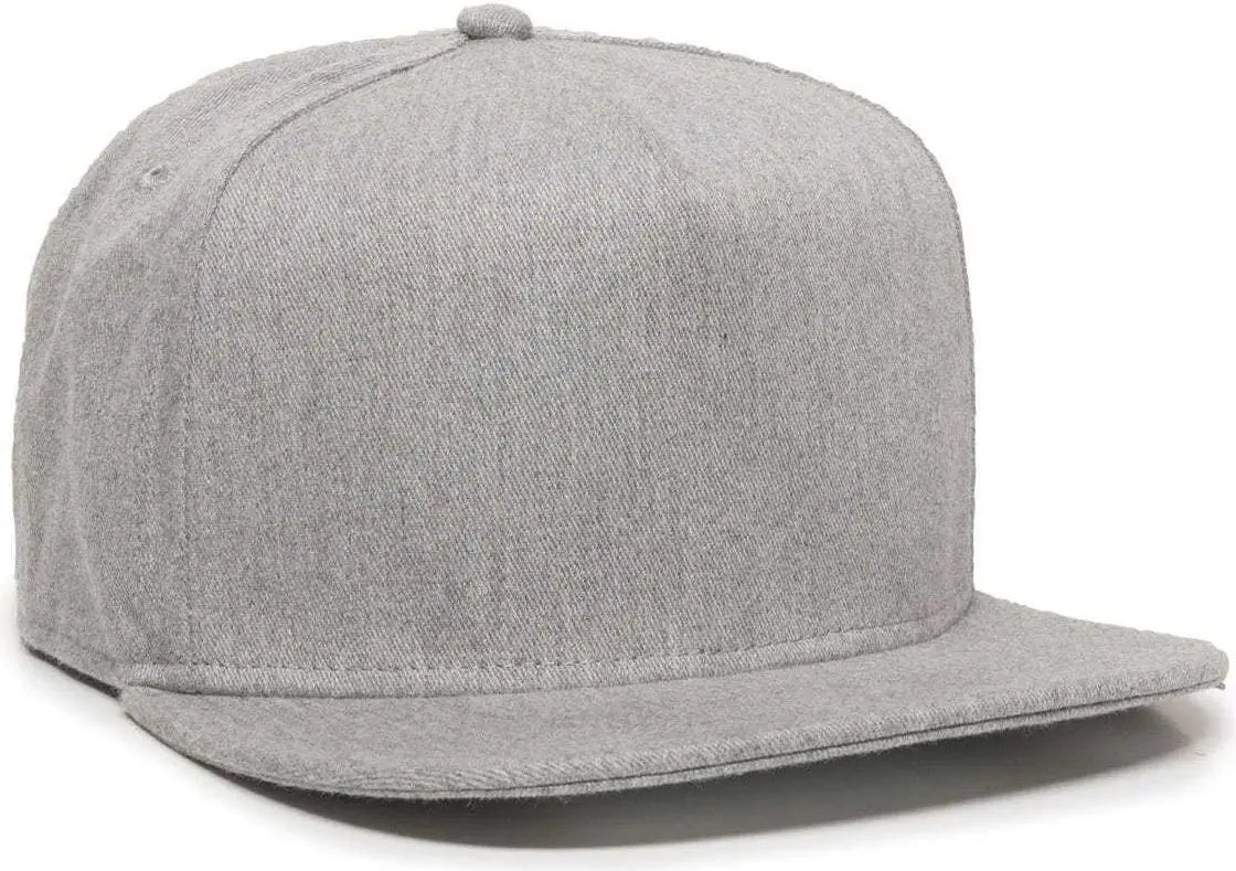 Oc Sports Redlbl102 Adjustable Flat Bill Heathered Cap - Grey - Gray / 6 7/8’’ - 7 1/2’’
