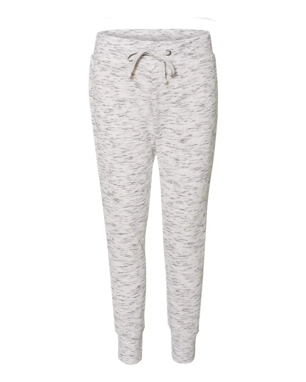 J. America 8675 Women’s Mélange Fleece Joggers - White - m
