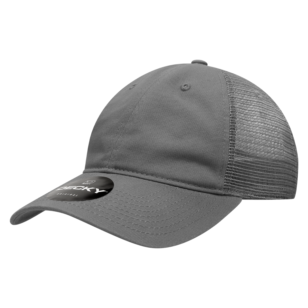 Decky 5122 Women's 6 Panel Low Profile Relaxed Cotton Trucker - Charcoal