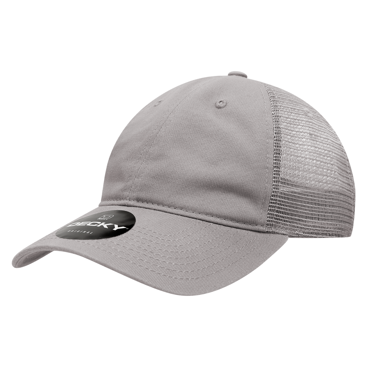Decky 5122 Women's 6 Panel Low Profile Relaxed Cotton Trucker - Grey