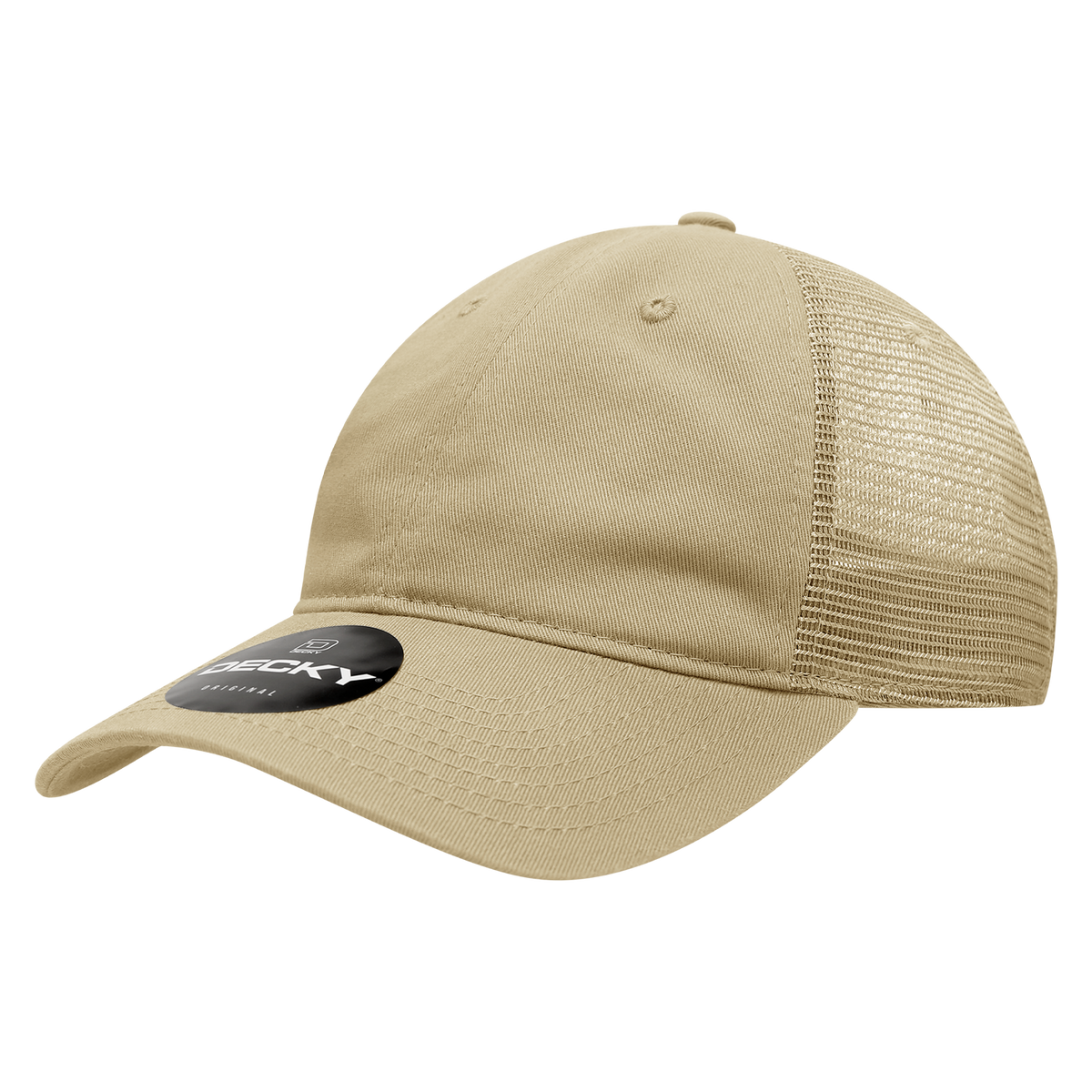 Decky 5122 Women's 6 Panel Low Profile Relaxed Cotton Trucker - Khaki