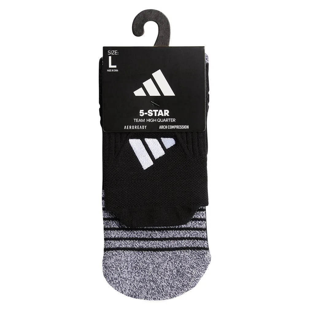 Adidas 5 Star Team 2.0 High Quarter Men's Socks - Black