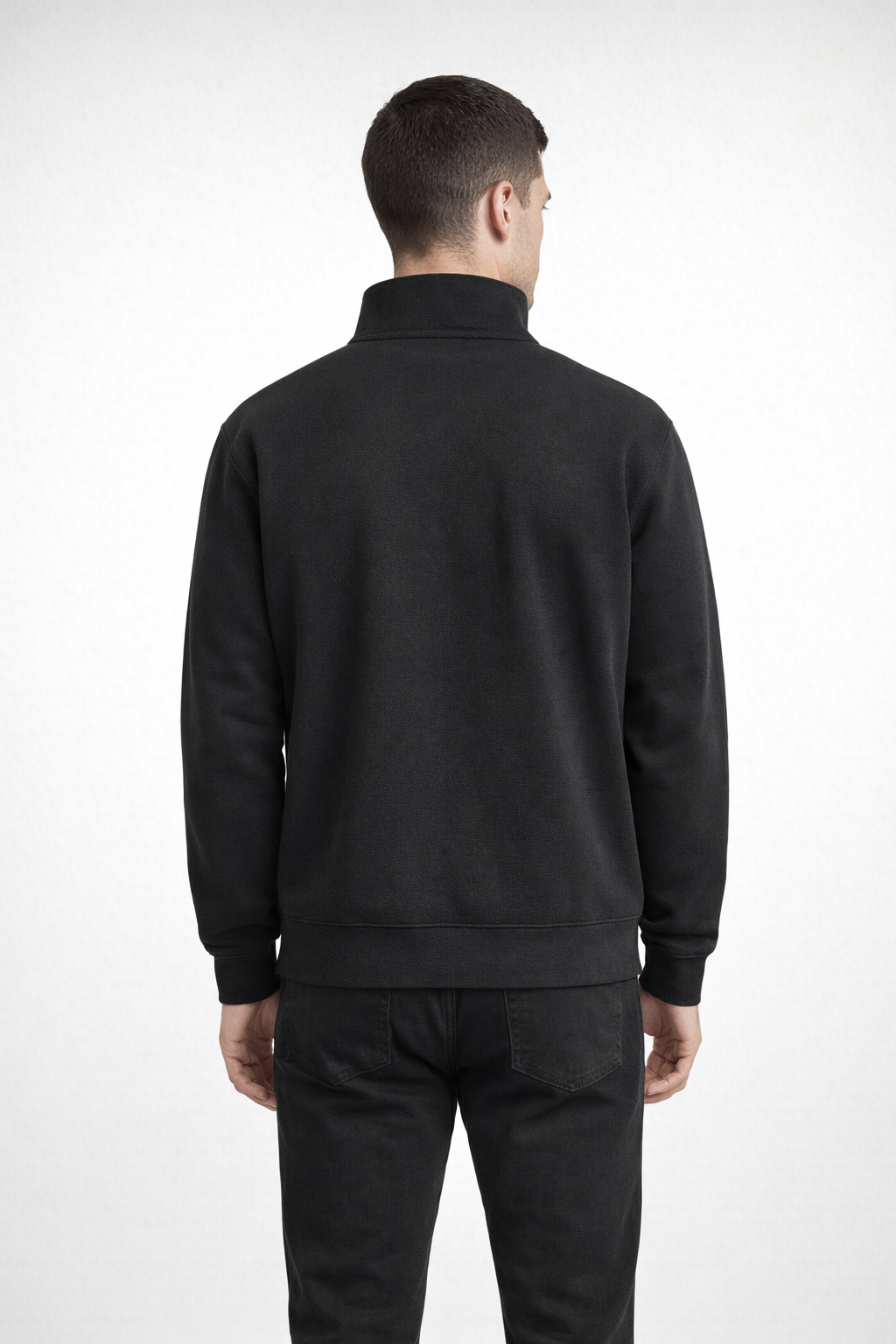 Black FUNDAMENTAL FLEECE QTR ZIP