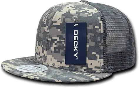 Decky 241 Ripstop Flat Bill Trucker Cap - Army Digicam - one Size Fits Most
