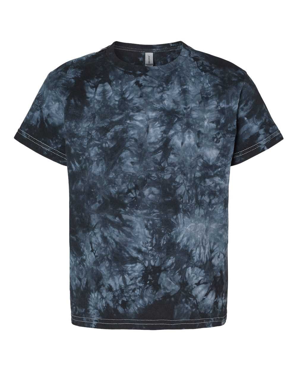 Dyenomite 20BCR Youth Crystal Tie Dye T-Shirt - Black Crystal - HIT a Double - 1