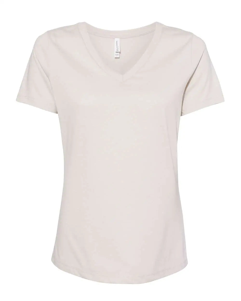 Bella + Canvas 6405cvc Women’s Relaxed Heather Cvc V-neck Tee - Dust - Ivory / s