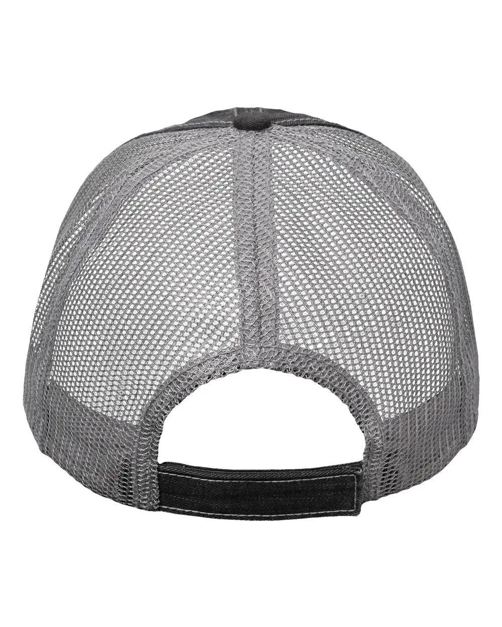 Valucap Vc990 Contrast Stitch Cap - Black Gray - one Size Fits Most