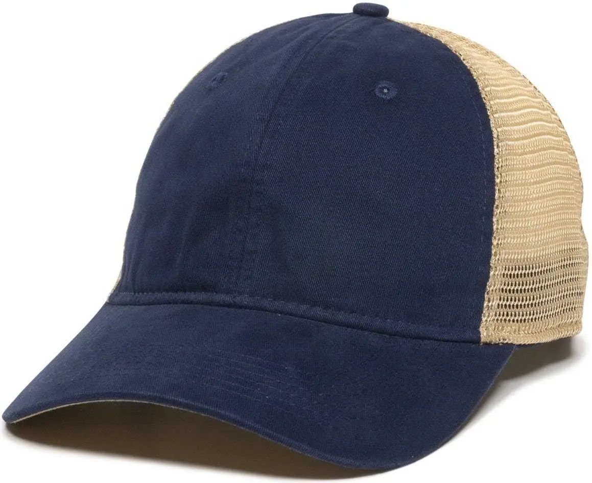 Oc Sports Pwt-200m Adjustable Mesh Back Cap - Navy Tea Stain - 6 7/8’’ - 7 1/2’’