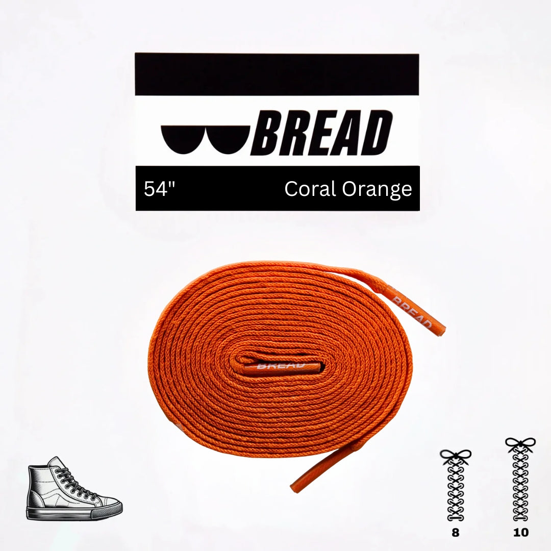 Bread Elastic Shoelace - Coral Orange