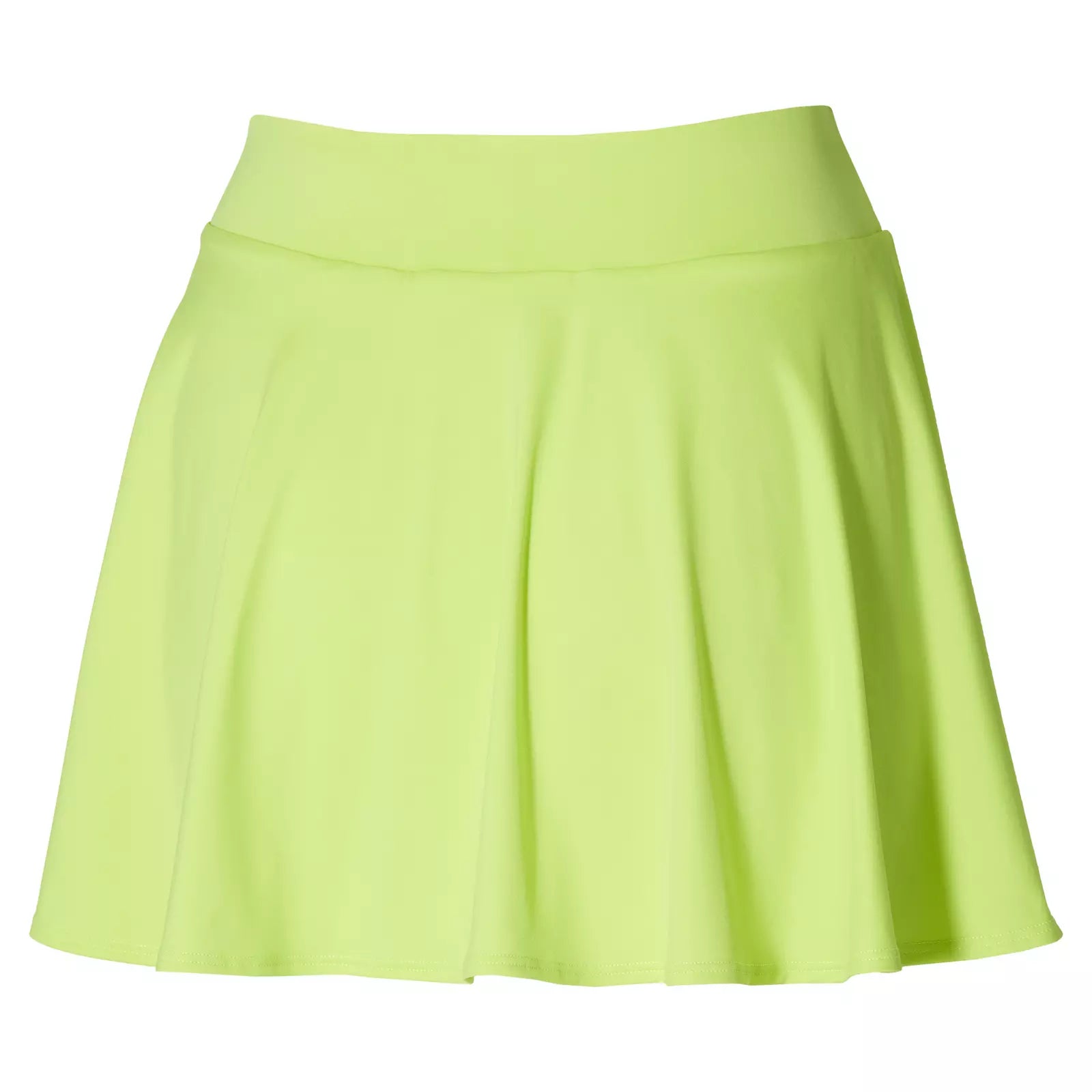 Mizuno 550089 Racquet Sports Women's Flying Skirt - Neo Lime, front view