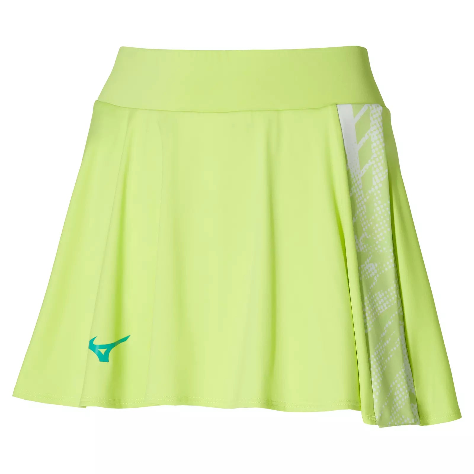 Mizuno 550089 Racquet Sports Women's Flying Skirt - Neo Lime, front view