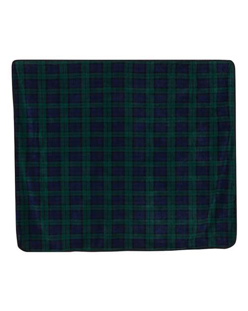 Alpine Fleece 8702 Polyester/Nylon Patterned Picnic Blanket - Blackwatch