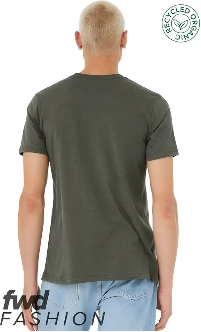 Bella + Canvas 3001rcy Fwd Fashion Jersey Recycled Organic Tee - 3001rcy - Heather Military Green - Olive / Xs