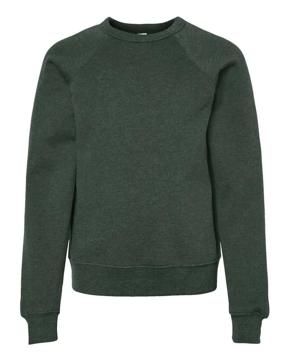 Bella + Canvas 3901y Youth Sponge Fleece Crewneck Sweatshirt - Heather Forest - m