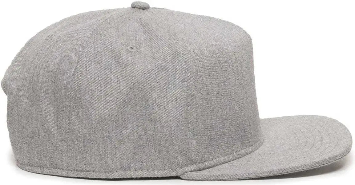 Oc Sports Redlbl102 Adjustable Flat Bill Heathered Cap - Grey - Gray / 6 7/8’’ - 7 1/2’’