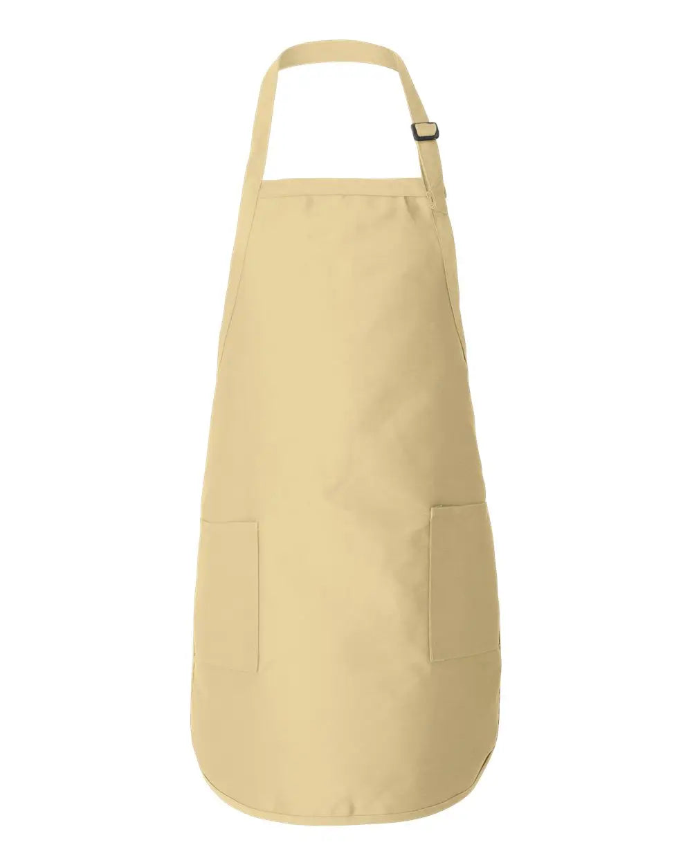 Q-tees Q4350 Full-length Apron with Pockets - Natural - one Size Fits Most