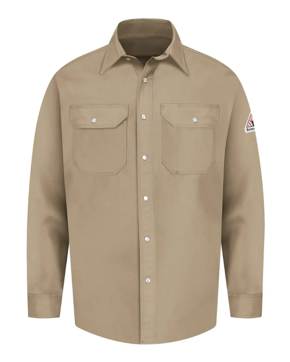 Bulwark Ses2t Snap-front Uniform Shirt - Excel Fr® - Tall Sizes - Tan - Mt