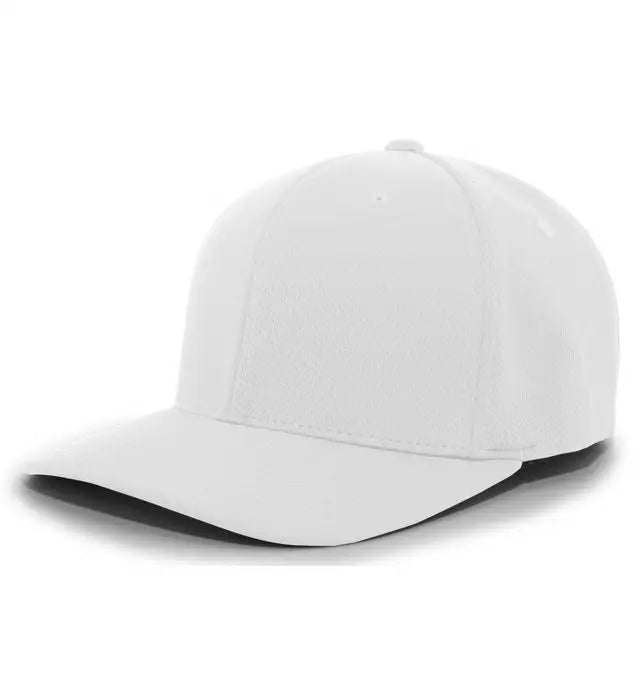 Pacific Headwear 487f P-tec Performance Flexfit Cap - White - 6 7/8’’ - 7 3/8’’