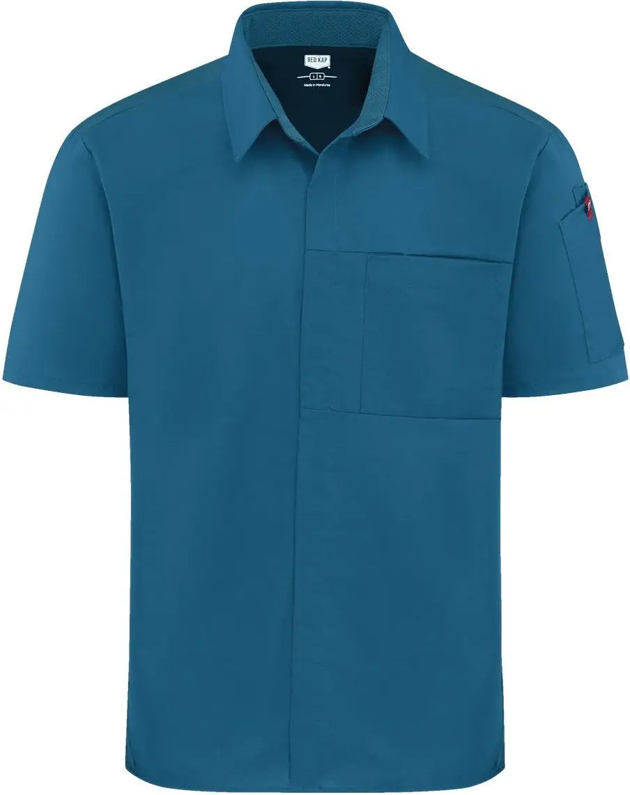 Chef Designs 502m Poplin Airflow Cook Shirt with Oilblok - Teal - s