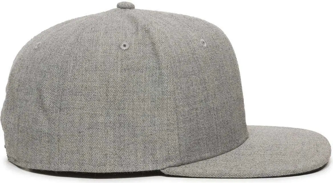 Oc Sports Redlbl101 Adjustable Flat Bill Heathered Cap - Grey - Gray / 6 7/8’’ - 7 1/2’’