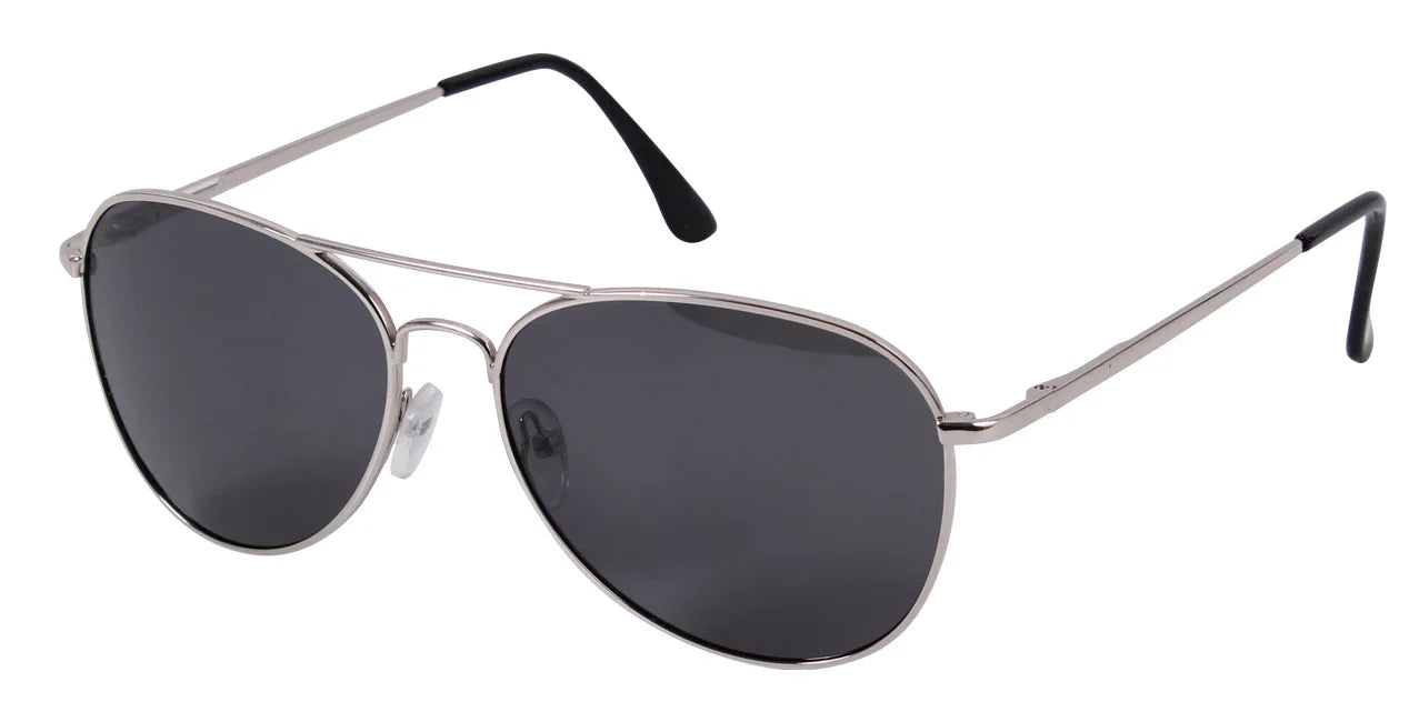 58mm Polarized Sunglasses - Chrome / Smoke