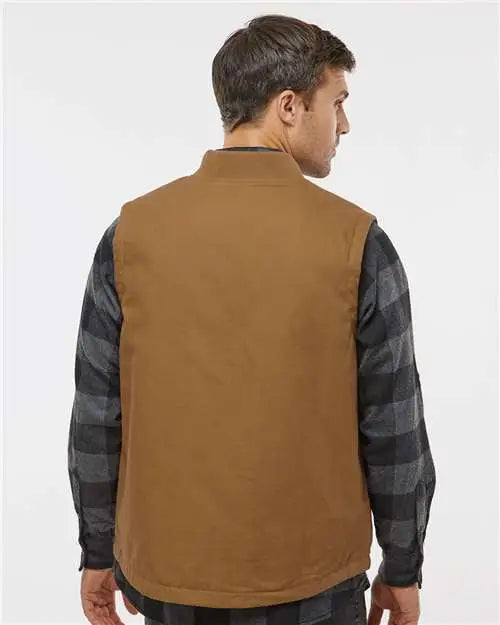 Independent Trading Co. Exp560v Insulated Canvas Workwear Vest - Saddle