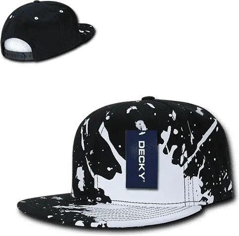 Decky 1125 Splat Snapback Cap - Black - one Size Fits Most