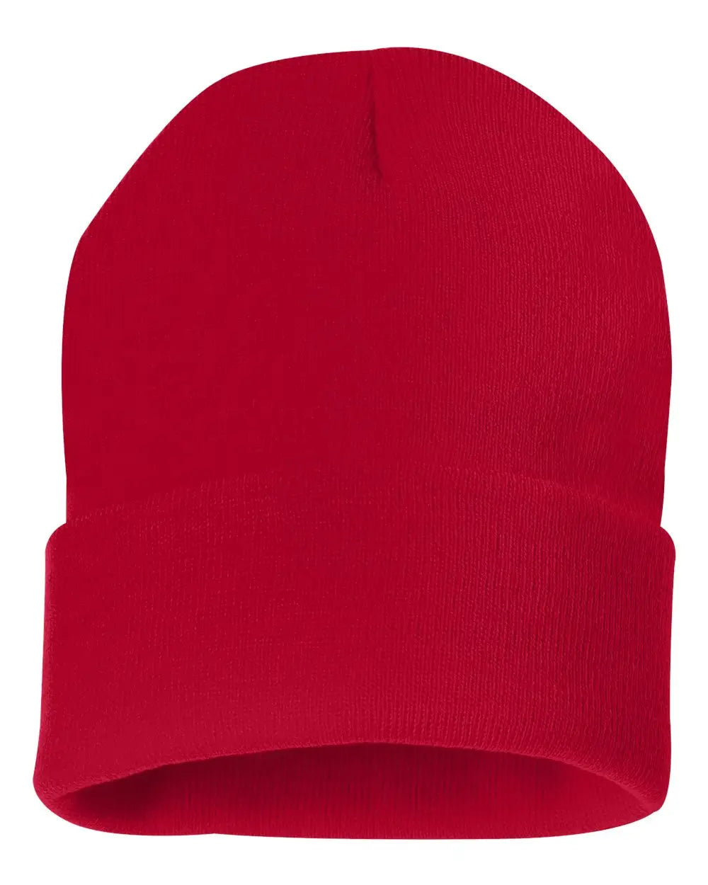 Sportsman Sp12 12’’ Solid Cuffed Beanie - Red - one Size Fits Most