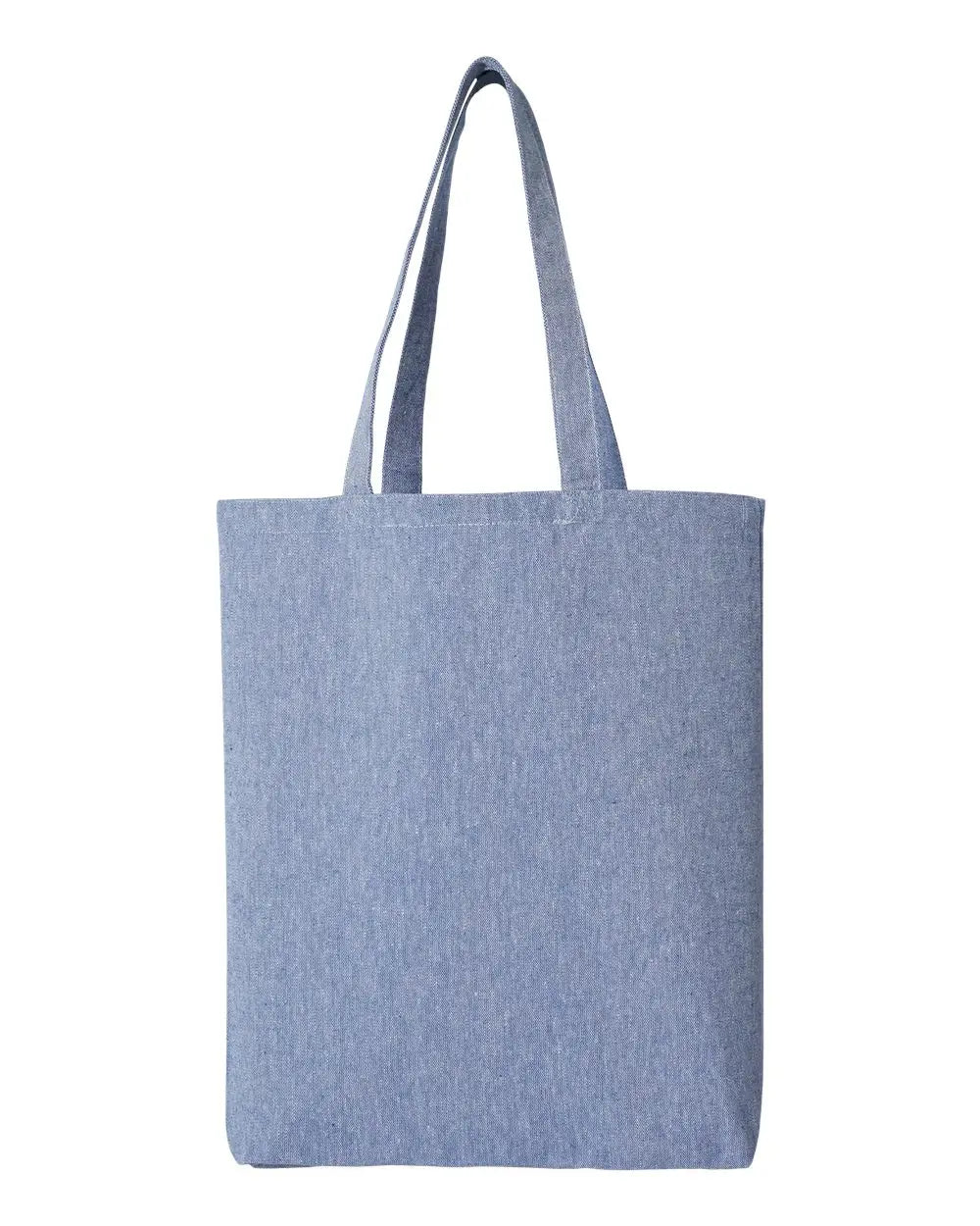 Oad Oad106r Midweight Recycled Gusseted Tote - 106r - Heather Medium Blue - one Size Fits Most