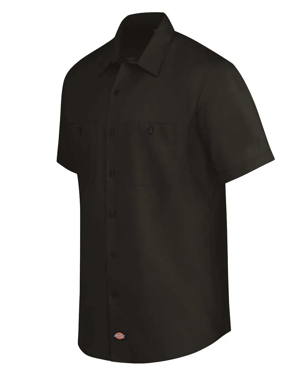 Dickies Ls51t Industrial Worktech Ventilated Short Sleeve Work Shirt - Tall Sizes - Black - Mt