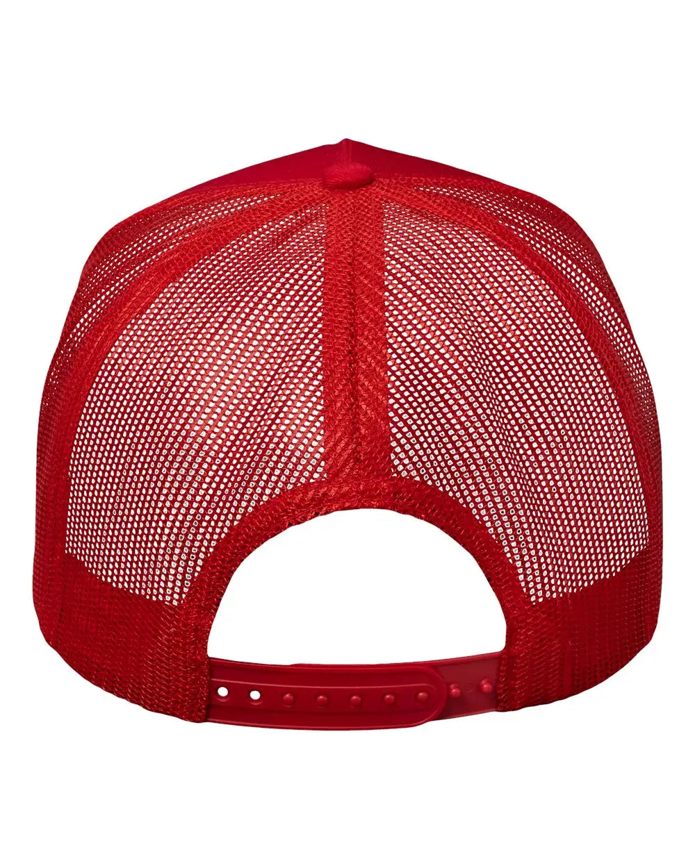 Valucap 8804h Five-panel Trucker Cap - Red - one Size Fits Most