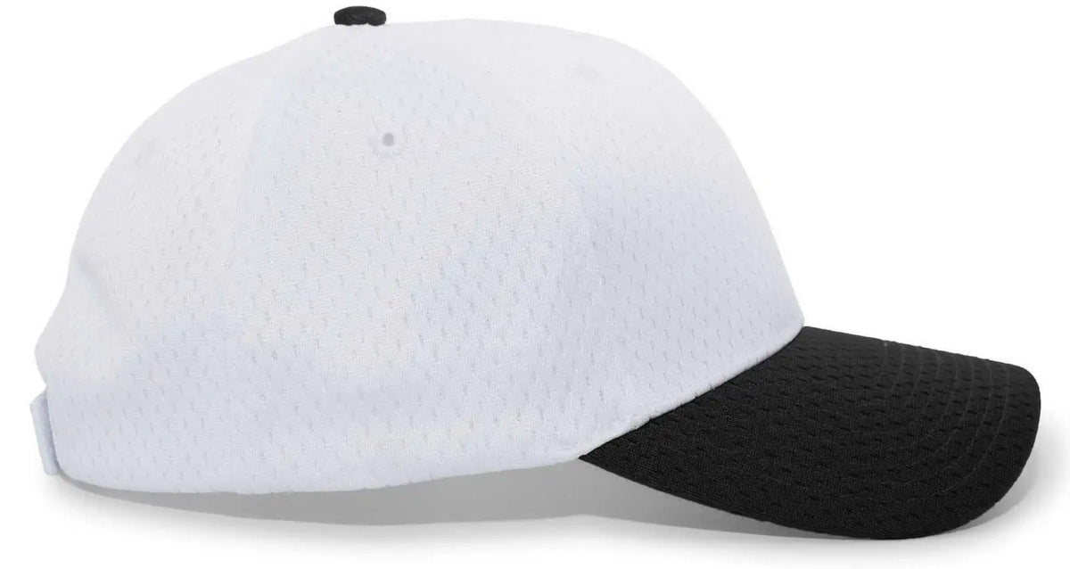 Pacific Headwear 805m Coolport Mesh Hook-and-loop Cap - White Black