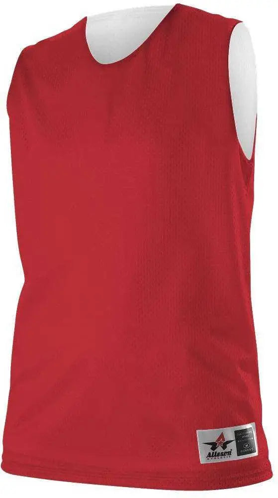 Alleson Athletic 560rw Women’s Reversible Mesh Tank - Scarlet White