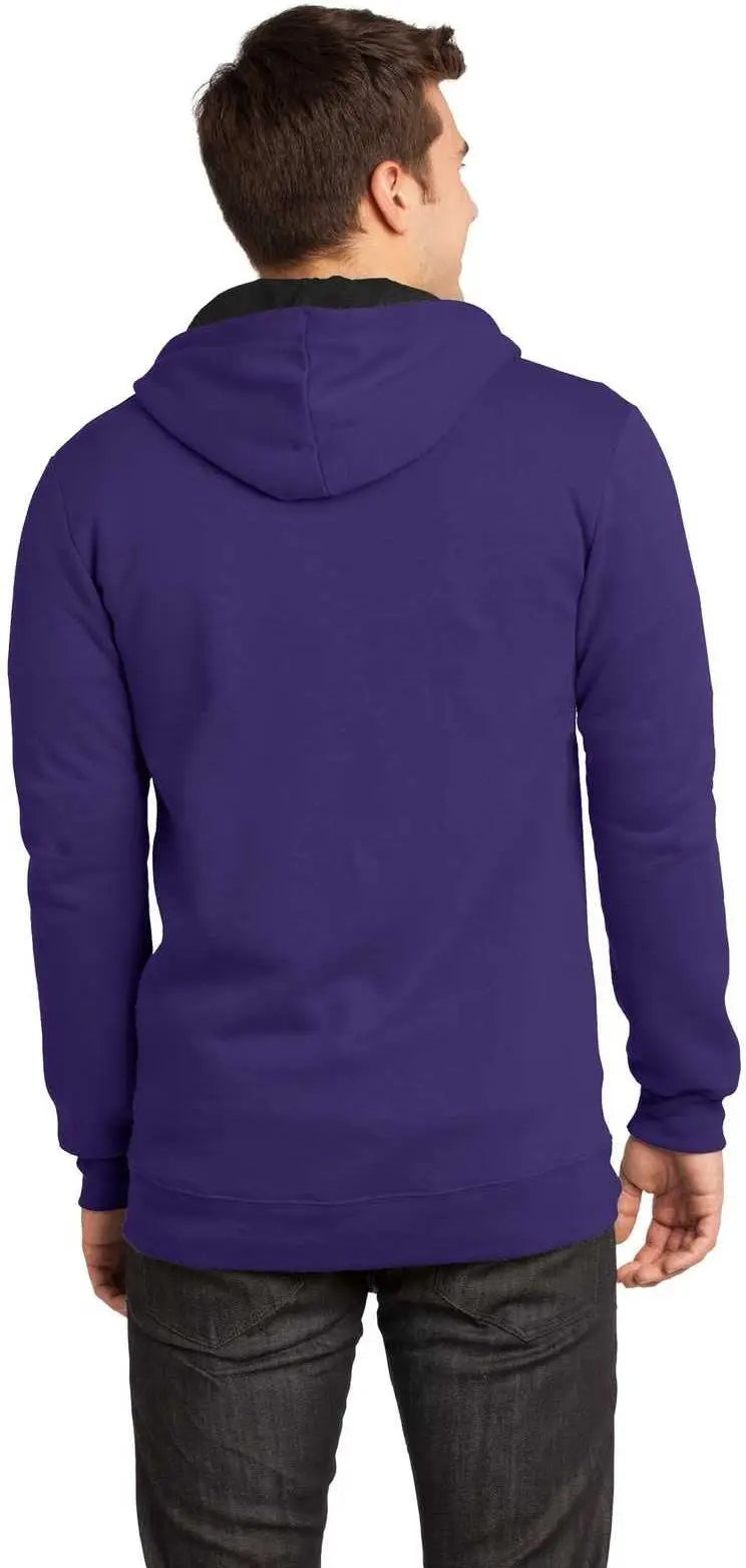 District Dt800 the Concert Fleece Full-zip Hoodie - Purple