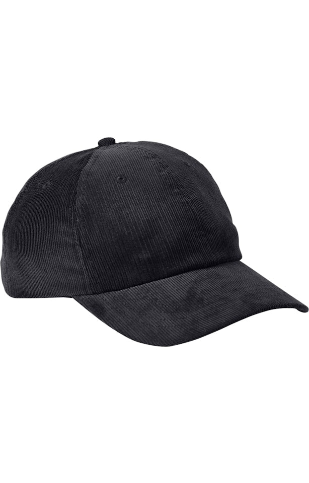 Big Accessories BA703 Corduroy Cap - Black