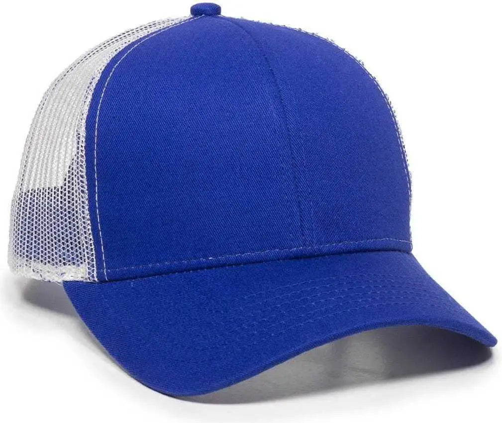 Oc Sports Mbw-600 Team Adjustable Mesh Back Ball Cap - Royal White - 6 7/8’’ - 7 1/2’’