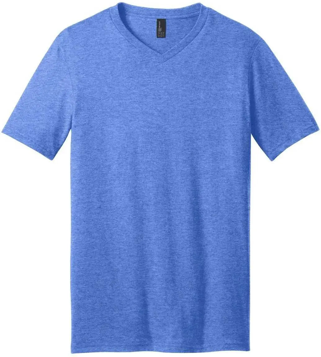 District Dt6500 Very Important Tee V-neck - Heathered Royal