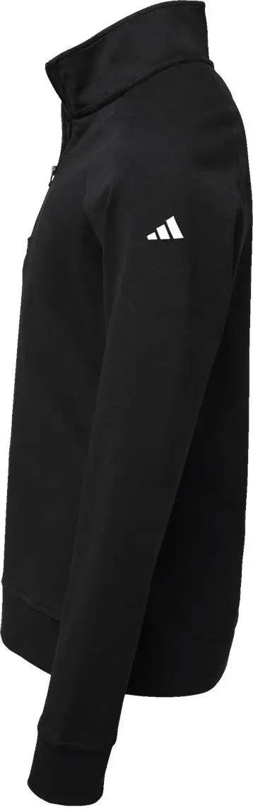 Adidas A4001 Youth Quarter-zip Pullover - Black