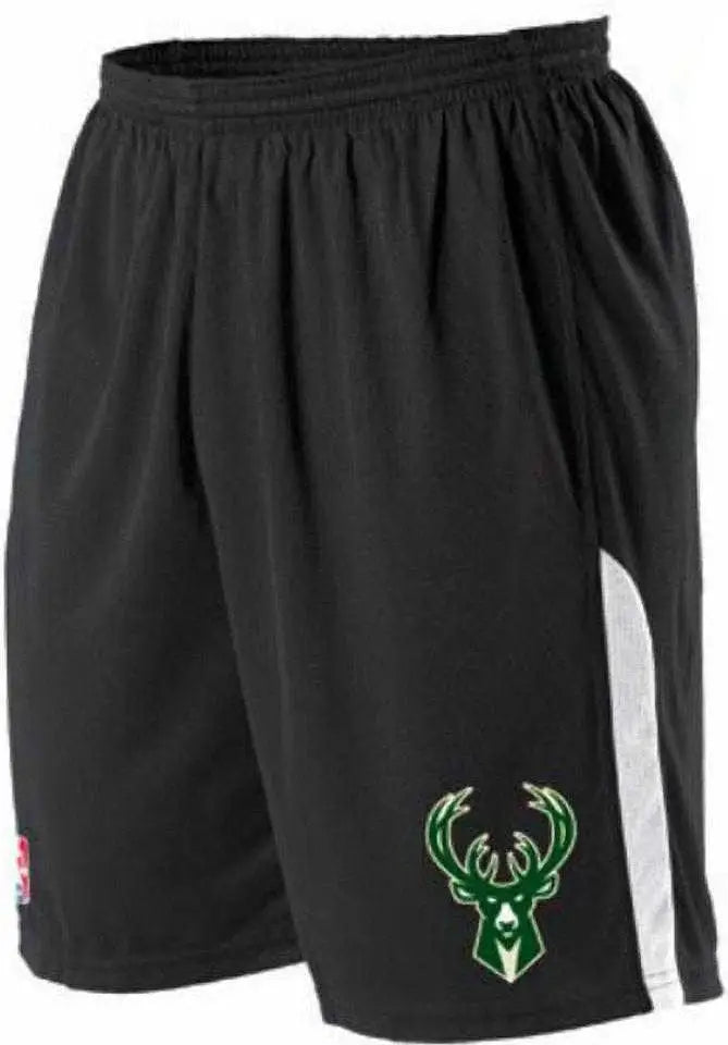 Alleson Athletic A205la Adult Nba Logo Game Short - Milwaukee Bucks