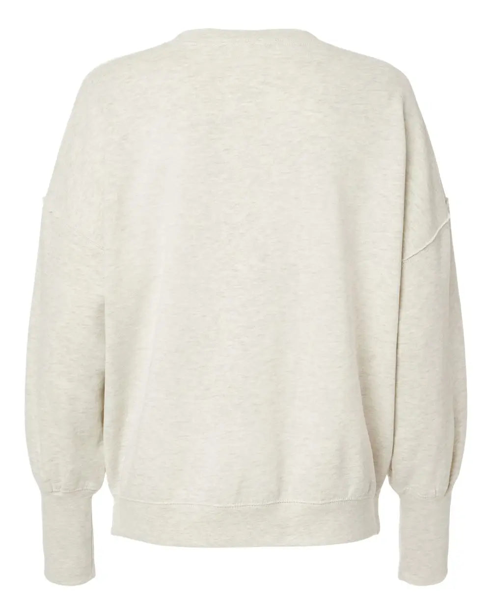 Mv Sport W22712 Women’s Sueded Fleece Crewneck Sweatshirt - Oatmeal